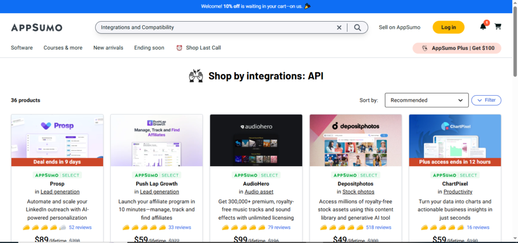 Integrations and Compatibility AppSumo