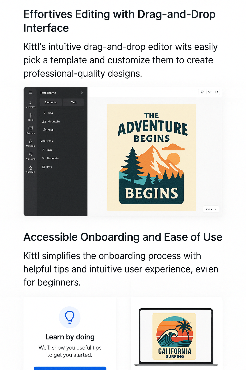 User Interface and Experience